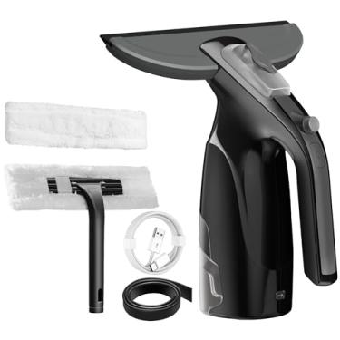 Imagem de Rodo a vácuo de janela sem fio, aspirador de pó com tanque de água removível e sucção forte, ferramenta elétrica de limpeza de janela para parede de chuveiro, vidro, espelho, bancada, azulejos