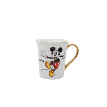 Imagem de Disney Caneca de cerâmica com ícone dourado do Mickey Mouse – Xícara de café colecionável elegante para uso diário, licenciado oficial
