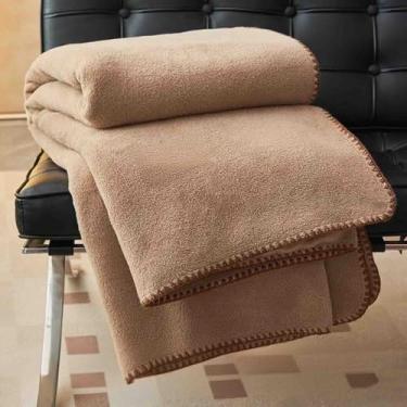 Imagem de Cobertor de lã pesado cobertor cobertor e mantas mulheres homens para cama sofá adulto longo duplo único engrossado outono inverno para aquecimento em escritórios salas de estar carros (marrom, 150 x