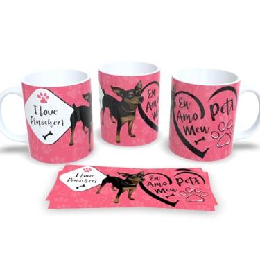 Imagem de Seu Pet Sempre Com Você Caneca Personalizada Dog Cachorro (I Love Pinscher)
