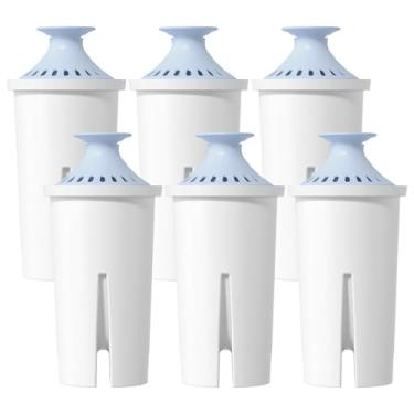Imagem de Overbest Filtro de água alcalina, substituição para jarras e dispensadores Brita, Brita Classic 35557, OB03, Mavea 107007 e Amazon Basics jarra de 10 xícaras, inclui 6 filtros
