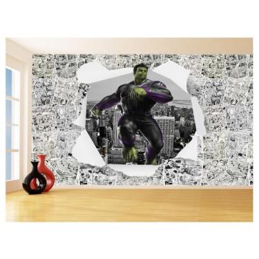 Imagem de Papel De Parede 3D Heróis Página Quadrinhos Hq 3,5M Nhma252 - Você Dec