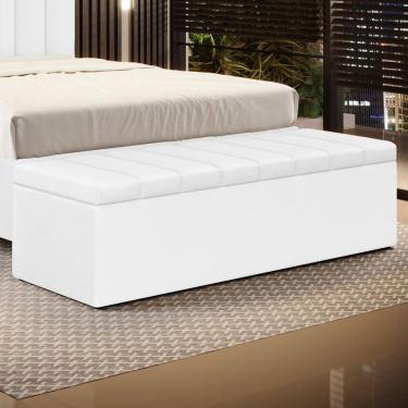 Imagem de Calçadeira Baú Navi Para Cama de Casal King 195cm no Tecido Courino - Conforto e Elegância Aradecor
