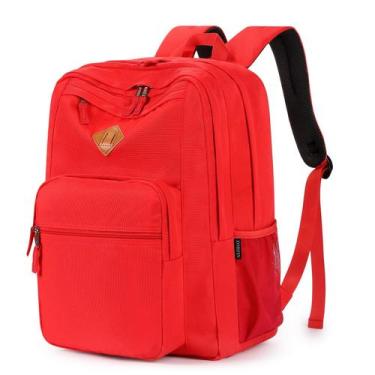 Imagem de Mochila ZORFIN 26L resistente à água para escola, faculdade, vermelha