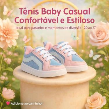 Imagem de Tênis Bebê Infantil Menina  Casual e Confortável Krisle DO 20 AO 27 PA