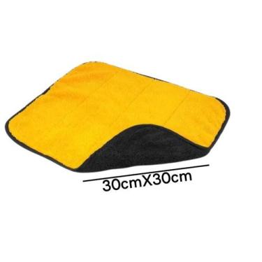 Imagem de Toalha Pano Microfibra Dupla Face 30X30cm Flanela 600 GSM - BETEL SOLU