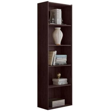Imagem de Estante Livreiro Luiza 4 Prateleiras Castanho Ajl