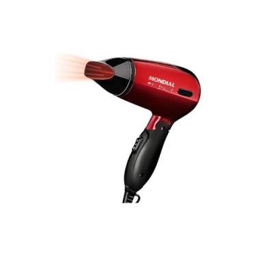 Imagem de Secador de Cabelo Portátil, 1200W Bivolt, Rosa, Design Dobrável, 21cm x 5,5cm, Leve 335g, 2 Velocidades, para Uso Diário e Viagens