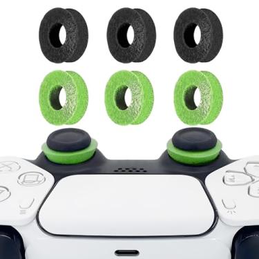 Imagem de 6 Pack Precision Rings Aim Assist for PS5, for PS4, Compatible with Xbox Controllers Accessories– Control with Soft Silicone Rings – Compatible with Fortnite & FPS Games，Black+Green