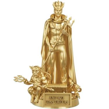 Imagem de Estátua Exu Rei das Trevas Umbanda Candomblé (Cor Ouro)