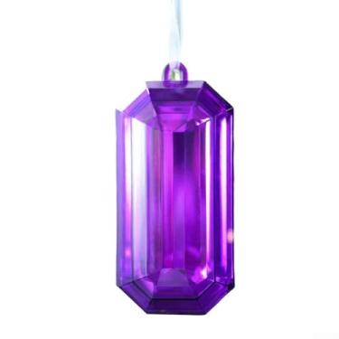 Imagem de Enfeite de Natal 2025 cristal quadrado elegante decoração brilhante para casamento na árvore ou exibição de férias, plástico, roxo/vermelho/prata/ouro/azul