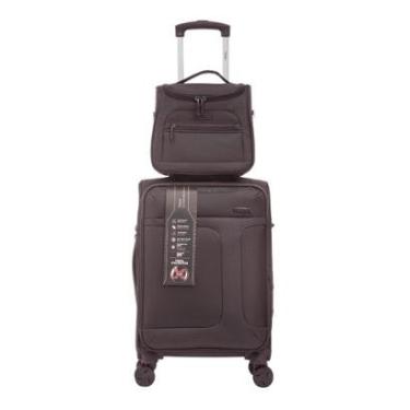 Imagem de Kit Conjunto Combo Viagem Mala Média Super Leve + Frasqueira-Unissex