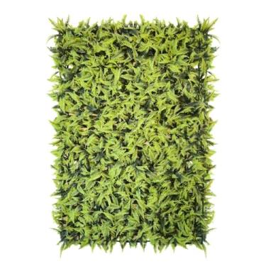 Imagem de Jardim Vertical Artificial Samambaia, Verde, 40x60cm, Plástico, Montagem na Parede, Decorativo para Ambientes Internos, Baixa Manutenção, Design Retangular