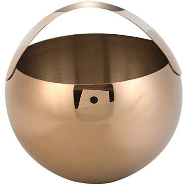 Imagem de Balde de gelo espesso de aço inoxidável com parede dupla, refrigerador de gelo isolado com recipiente de alça portátil para vinho