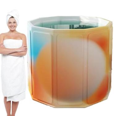 Imagem de Banheira dobrável para chuveiro – Banheira infantil sentada para acampamento, chuveiro grosso para meninos e meninas