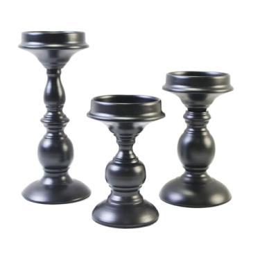 Imagem de Castiçal gótico, suporte de castiçal gótico, decoração de casa, decorações assustadoras de Halloween para casa, igreja, casa de fazenda, hotel, Natal, casamento, ação de graças