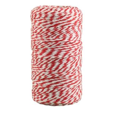 Imagem de Fio de açougueiro vermelho e branco de 100 m, cordão de cozinha de algodão de 2 mm para assar