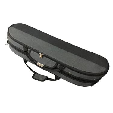 Imagem de Estojo De Violino Tamanho 4/4 Em Forma De Meia-lua Resistente A Quedas Com Interior De Flanela Macia E Higrômetro Tamanho Completo Estojo de Violino