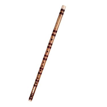 Imagem de Flauta de bambu vintage profissional F afinado instrumento de sopro amargo para iniciantes