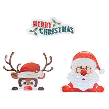 Imagem de Dpofirs Ímãs para Janela de Carro de Natal 3D |Adesivos Refletivos de PVC Com Parte Traseira Magnética Forte, à Prova de Intempéries para Veículos/caminhões/superfícies Metálicas (type10)