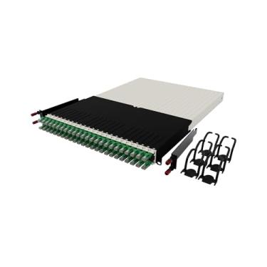 Imagem de Patchbox ONE 30 RU Cat.6a - Patch Panel de 24 portas com sistema de gerenciamento de cabos retráteis para racks de 48.3 cm, inclui cabos planos de 10 GB e cassetes, fácil configuração de rede e