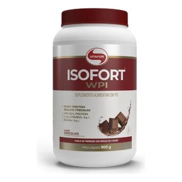 Imagem de Isofort WPI Whey Protein Isolado Vitafor 900g Sabor Chocolate, Chocola