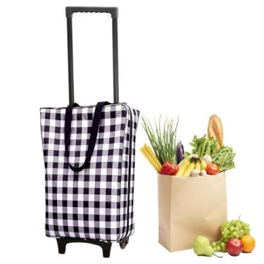 Imagem de SPXMQSS Carrinho de compras sobre rodas carrinho de armazenamento reutilizável mobilidade carrinho de compras dobrável carrinho de compras portátil com rodas 2