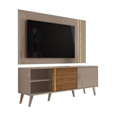 Imagem de Rack com Painel para TV até 60 Polegadas Cronos 2 Portas Fendi e Naturale