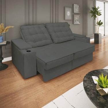 Imagem de Sofá Retratil Reclinavel 3 lugares 2,30m Porta Copo USB Sala