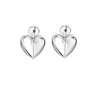 Imagem de Brincos fofos de 16 g coração amor cartilagem labret G23 titânio fio interno minúsculo coração tragus hélice monroe piercing de nariz liso piercing de nariz moda Medusa Body piercing joia para