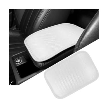 Imagem de Mandark Almofada de console central de carro de fibra de carbono, capa de caixa de assento de apoio de braço de veículo, à prova d'água, protetor de almofada de controle central automotivo interno,