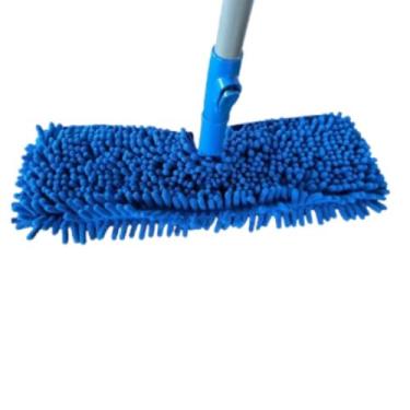 Imagem de Esfregão Flat com Cabo Extensor Flexível, 85cm a 175cm, Base 41x13cm, Haste Flexível, Refil Troca Rápida, para Limpeza de Pisos
