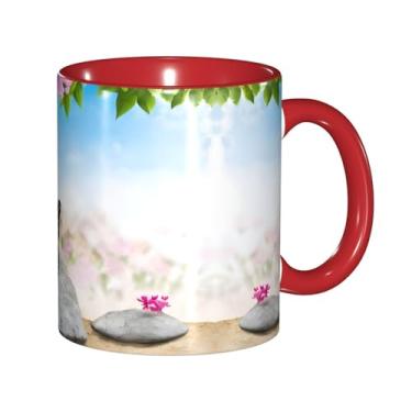 Imagem de Zeraoke Design Butterflies Print Canecas de café criativas, personalizadas, presente para família, tamanho de 325 ml, unissex