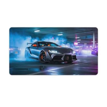 Imagem de HouLaiZhe Modificado JDM Sup Drift Burning Pottery Cool Smoke Gaming Mouse Pads JDM Car Desk Pads Grandes Mousepads para teclado de mesa de computador 40 X 75 cm