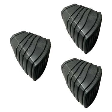 Imagem de harayaa Conjunto de 3 peças de pés para suporte de bateria, peças de percussão, ferragens resistentes e antiderrapantes com absorção de impacto e protetores, Style C