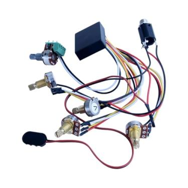 Imagem de MERIGLARE Circuito de pré-amplificador para baixo elétrico, circuito de baixo com fio, equalizador passivo, 3 Bandas