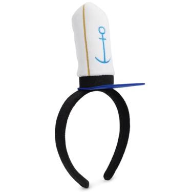 Imagem de mqajdv Tiara de chapéu de marinheiro – Mini chapéu de capitão, acessório de fantasia náutica para festas, Halloween e eventos temáticos