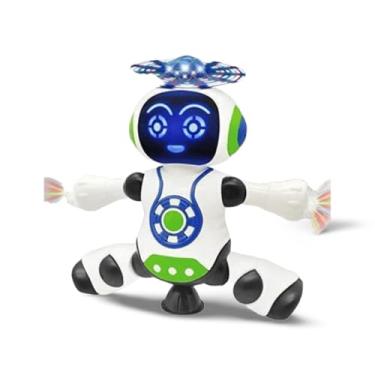 Imagem de Robô Dançarino Inteligente com Luzes LED, Movimento 360 Graus, Música e Moinho de Vento Luminoso, Brinquedo Educativo para Crianças Acima de 3 Anos