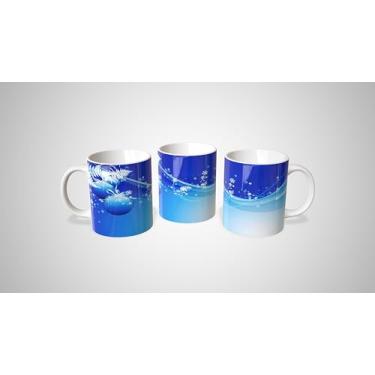 Imagem de Caneca de Cerâmica com Decoração Natalina, 325ml, Branca com Bolas de Natal Coloridas e Laços, Design Festivo para Café e Chá (10)