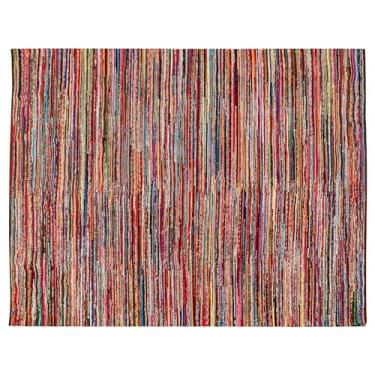 Imagem de RIANGI Chindi Tapete 15 x 23, Boho Sala de Estar Tecido Trançado Multicolorido Tapetes de Área 15 x 23 cm,