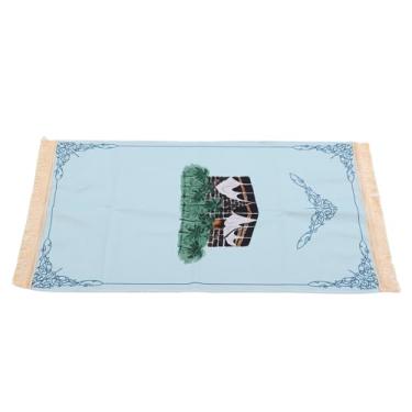 Imagem de GLOGLOW Tapete de Oração, Pano de Algodão Macio Espessamento Portátil, Com Borlas Elegantes para Homens, Mulheres e Crianças, Tapete Tradicional Islâmico Janamaz Sajjadah