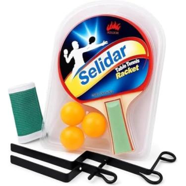 Imagem de Kit Ping Pong com Rede, 2 Raquetes e 3 Bolinhas,Tênis de Mesa, Conjuntos de Ping-Pong ou Tênis de Mesa