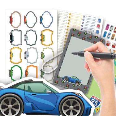 Imagem de Etiqueta Escolar Menino com TAG + Caneta (Carrinhos Kids, Etiquetas + 2 TAGs)