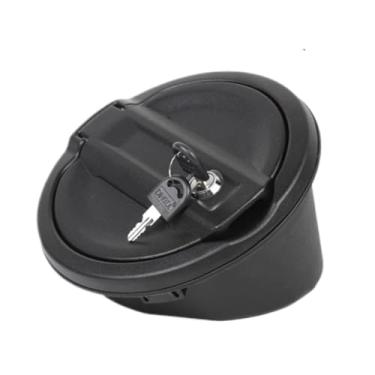 Imagem de Tampa do bocal de abastecimento de combustível com chave, compatível com Jeep Wrangler JL Gladiator JT 2018-2023. Acessórios externos para automóveis.