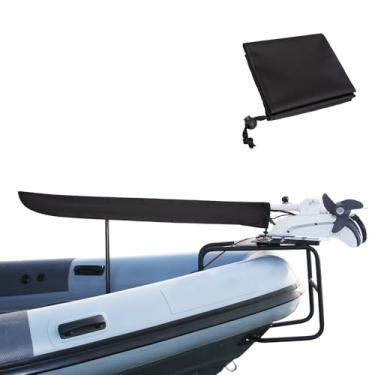 Imagem de Capa de leme de veleiro à prova d'água, capa resistente ao desbotamento 600D tingida com solução resistente, proteção UV resistente ao clima acessórios de veleiro (preto, 91,4 cm x 16,5 cm x 15,2 cm)