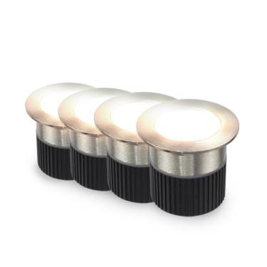 Imagem de Kit 4 Balizador led Embutido Solo Essence 5w 3000k Branco Quente IP67 Aço Escovado Cod: ALUT010023-4 Alut By Avant