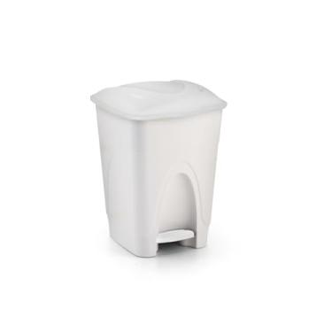 Imagem de LIXEIRA COM PEDAL 17 LITROS BRANCA EM POLIPROPILENO