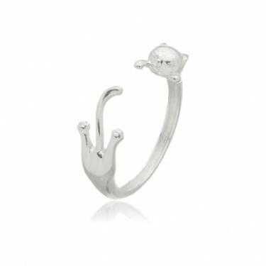 Imagem de Anel Gatinho Corpinho Inteiro Prata 925 Kl, 26
