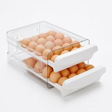 Imagem de Organizador para ovos de geladeira, armazenador, empilhavel, duravel e de facil limpeza,pratico.