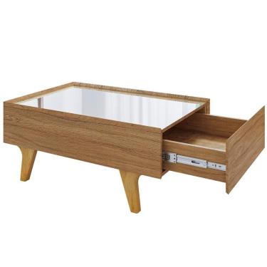 Imagem de Mesa De Centro Com Espelho 1 Gaveta Sena 90 Cm Bechara